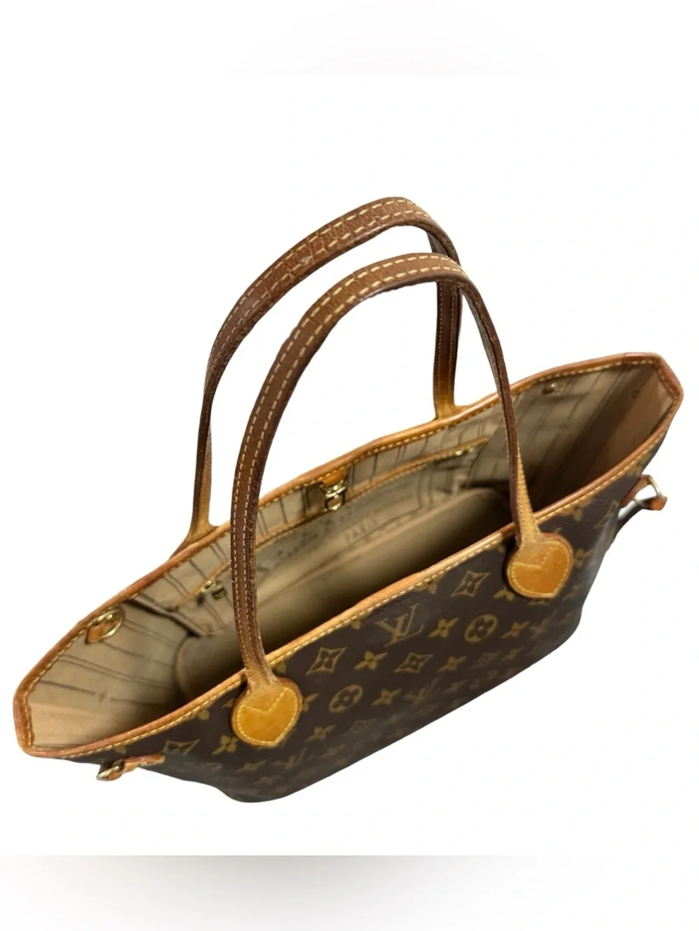 Louis Vuitton Monogram & Vachetta Neverfull PM Tote Bag